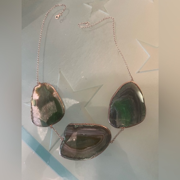 Green agathe one of a kind necklace - Picture 2 of 12